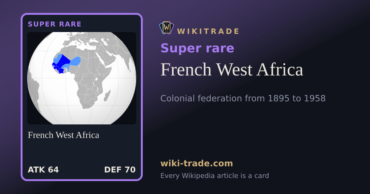 French West Africa — Super rare card