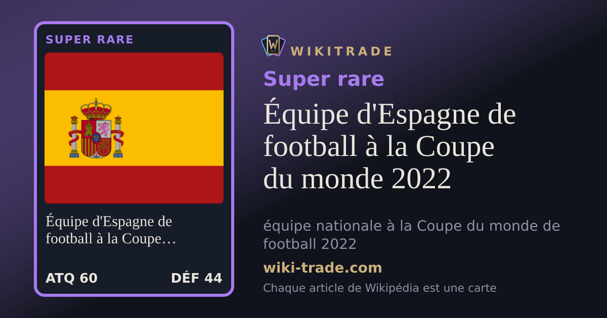 Équipe d'Espagne de football à la Coupe du monde 2022 — carte Super rare