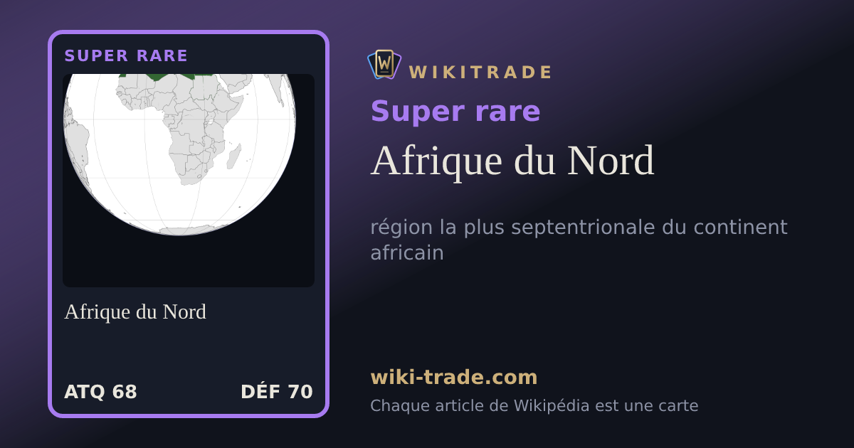 Afrique du Nord — carte Super rare