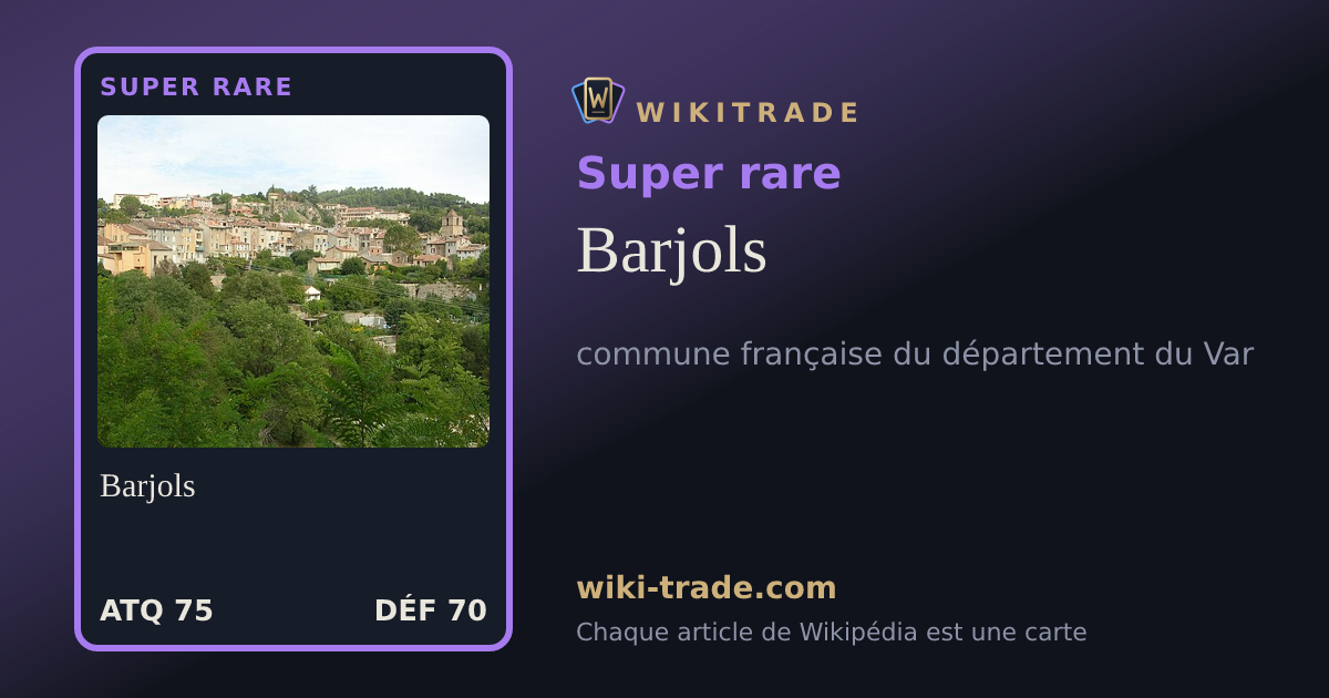 Barjols — carte Super rare