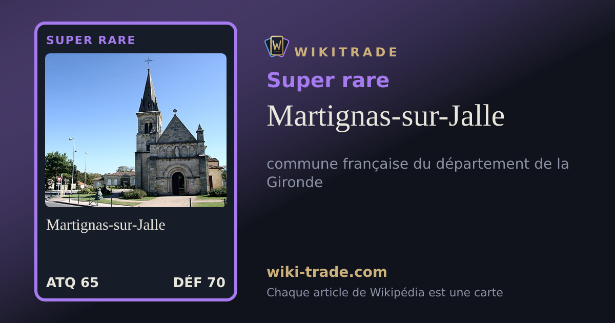 Martignas-sur-Jalle — carte Super rare