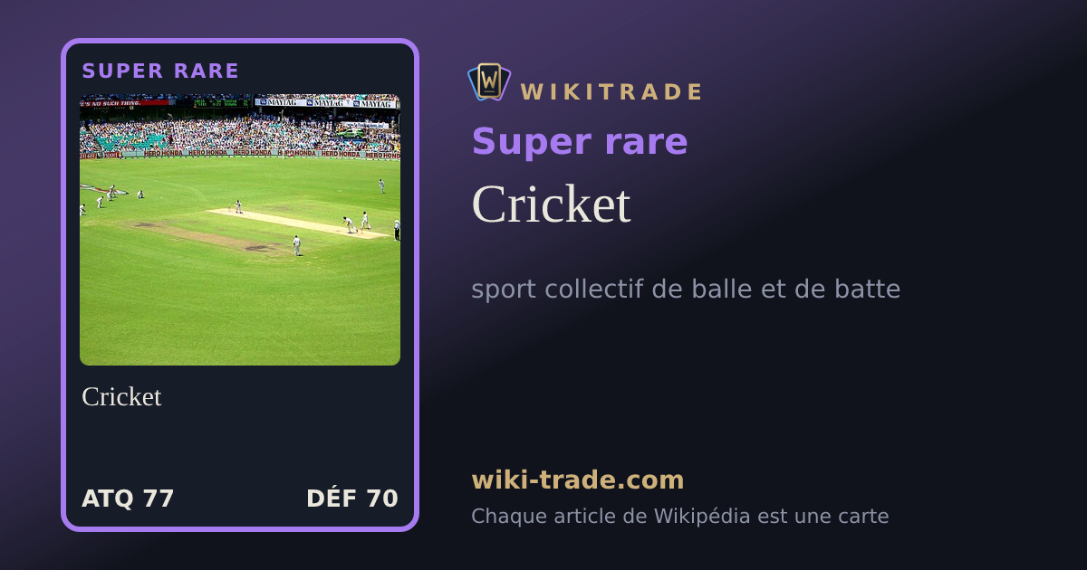 Cricket — carte Super rare