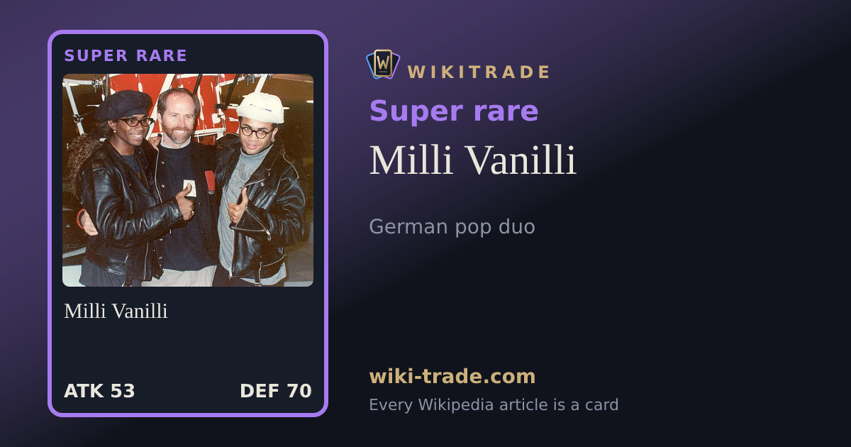 Milli Vanilli — Super rare card