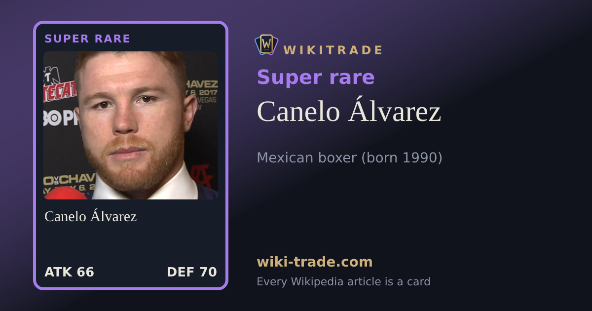 Canelo Álvarez — Super rare card