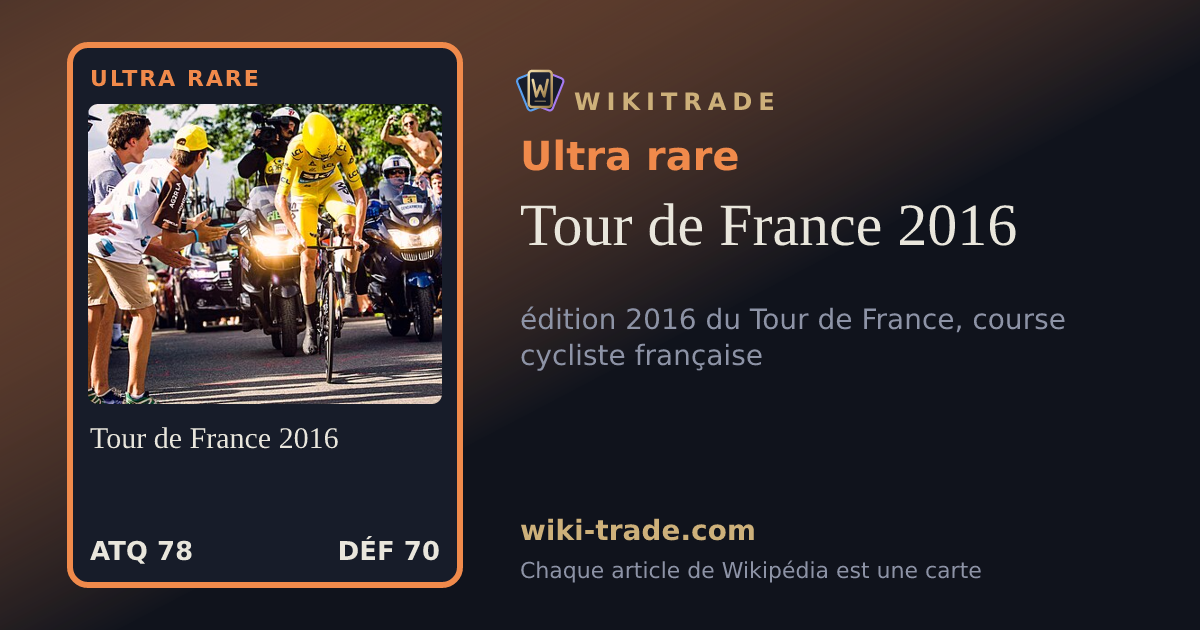 Tour de France 2016 — carte Ultra rare