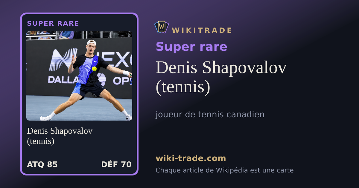 Denis Shapovalov (tennis) — carte Super rare
