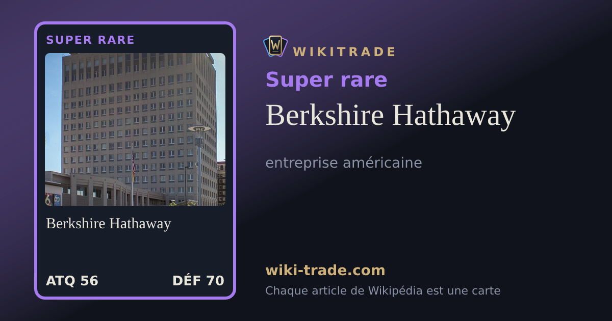 Berkshire Hathaway — carte Super rare