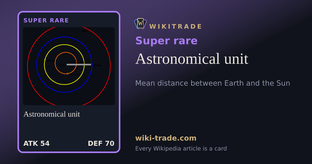 Astronomical unit — Super rare card