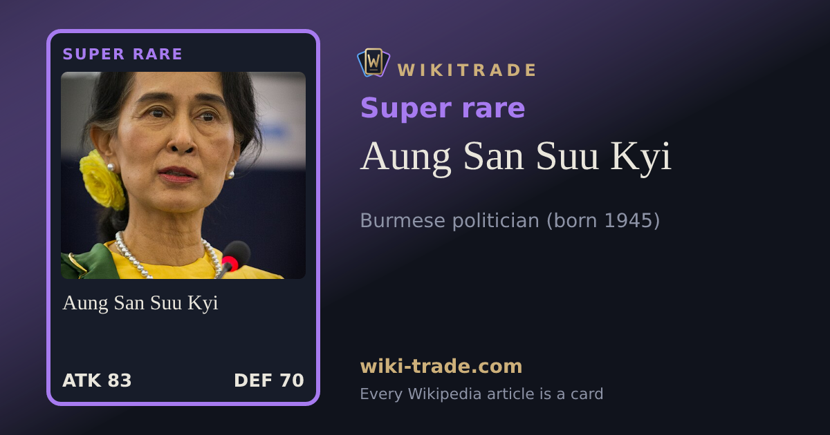 Aung San Suu Kyi — Super rare card