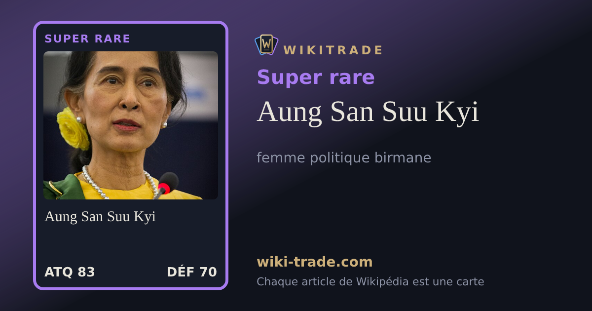 Aung San Suu Kyi — carte Super rare