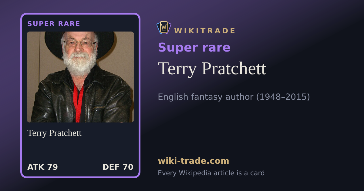 Terry Pratchett — Super rare card