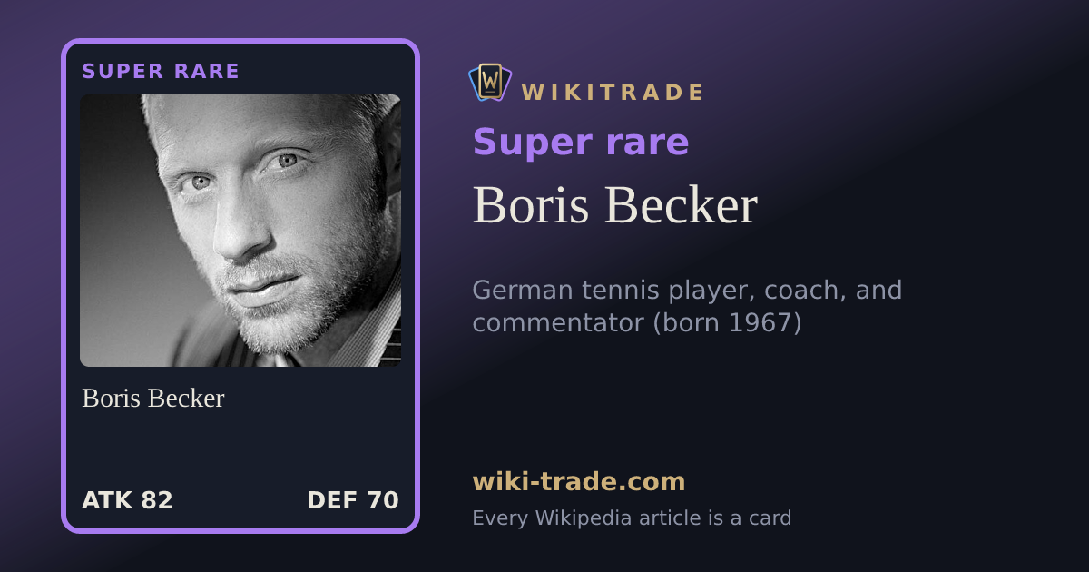 Boris Becker — Super rare card
