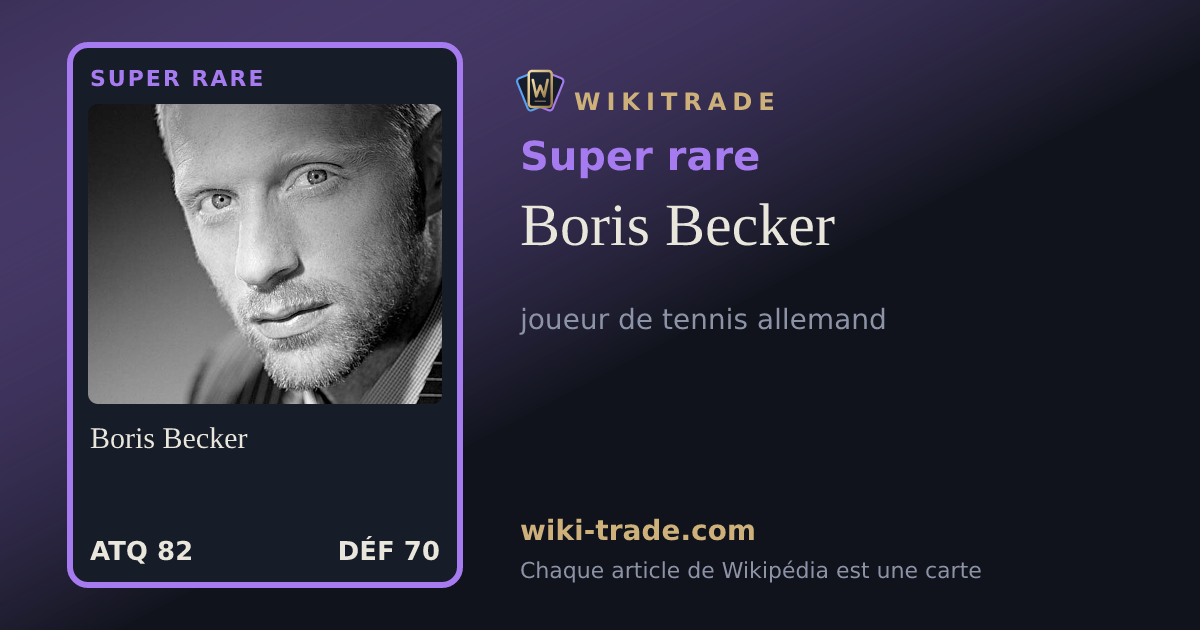 Boris Becker — carte Super rare