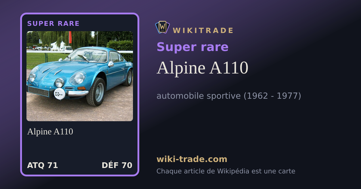 Alpine A110 — carte Super rare