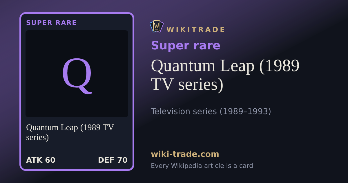 Quantum Leap (1989 TV series) — Super rare card
