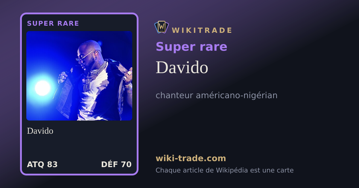 Davido — carte Super rare