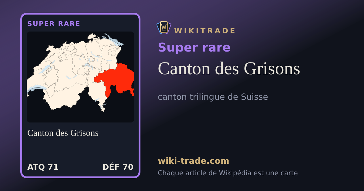 Canton des Grisons — carte Super rare