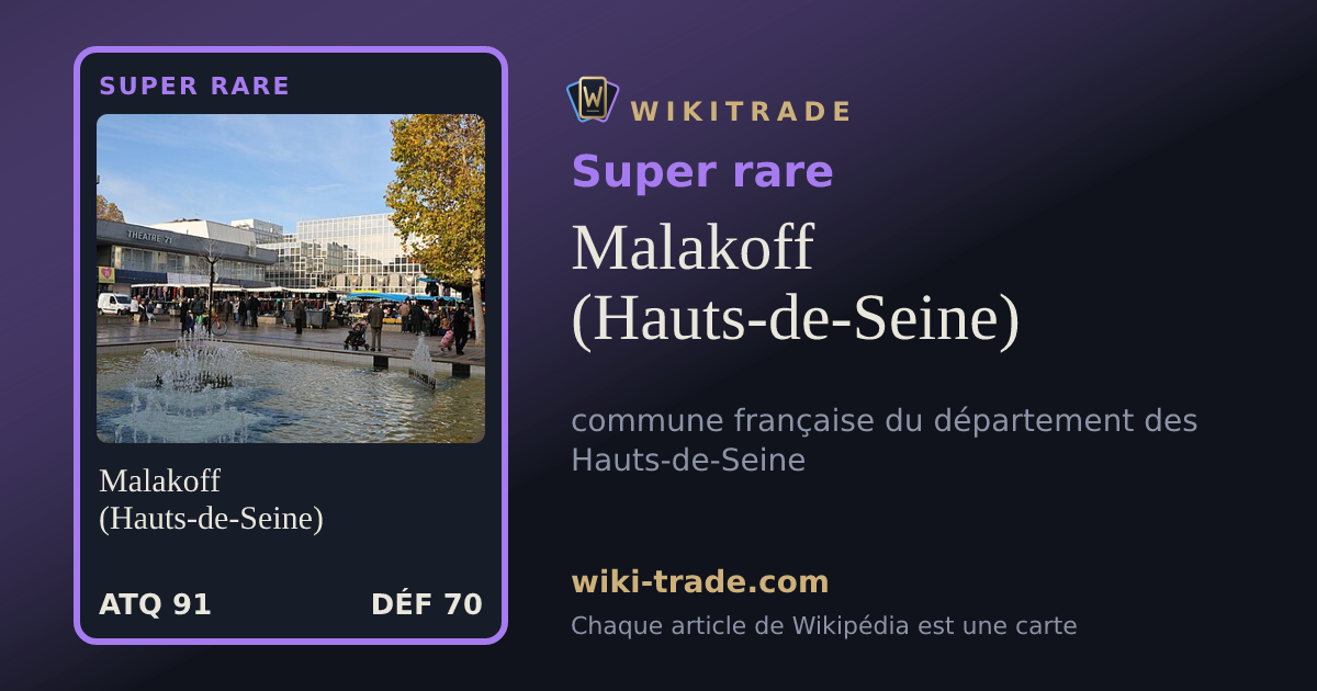 Malakoff (Hauts-de-Seine) — carte Super rare