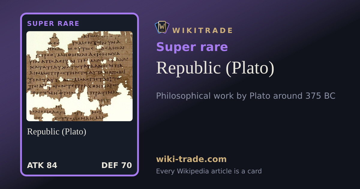 Republic (Plato) — Super rare card