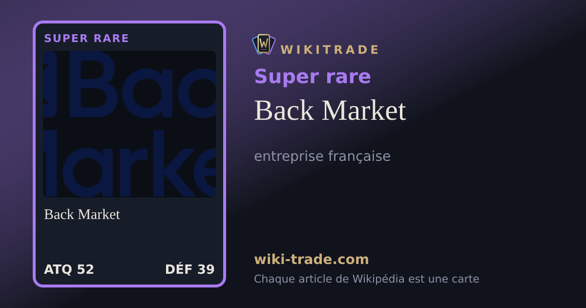 Back Market — carte Super rare