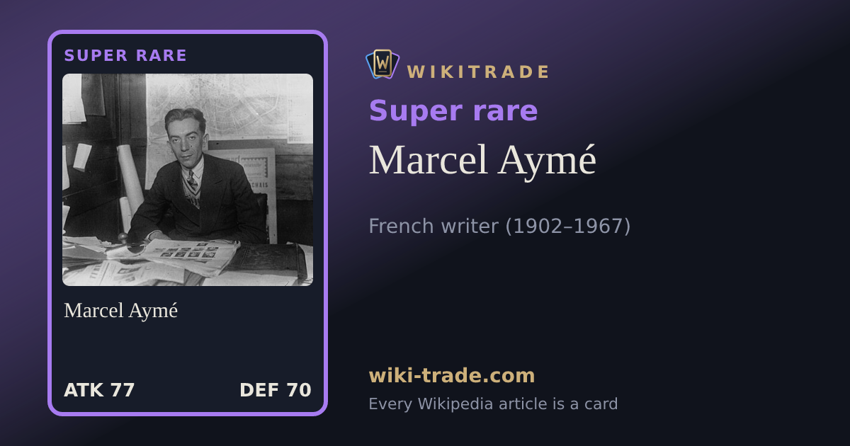 Marcel Aymé — Super rare card