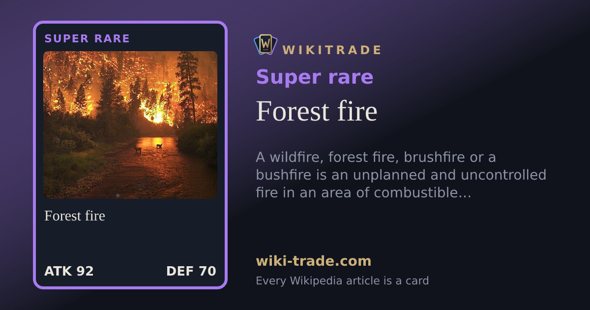 Forest fire — Super rare card