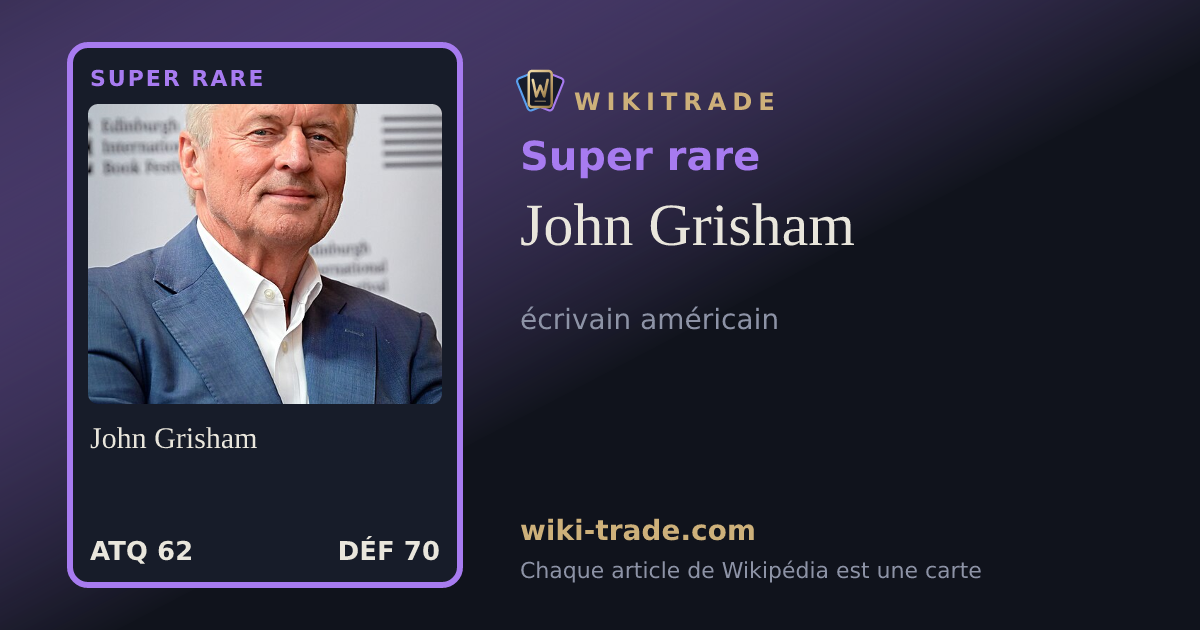 John Grisham — carte Super rare