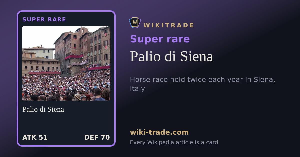 Palio di Siena — Super rare card