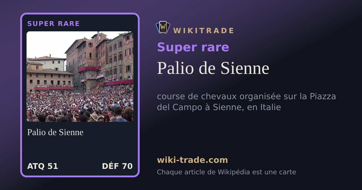 Palio de Sienne — carte Super rare