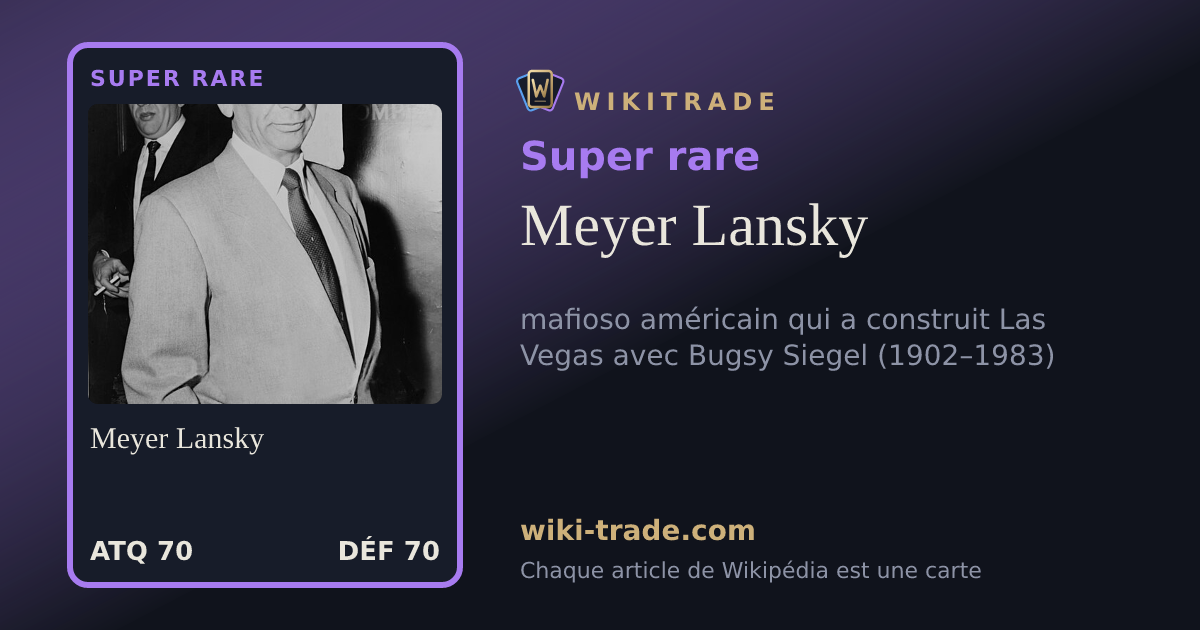 Meyer Lansky — carte Super rare