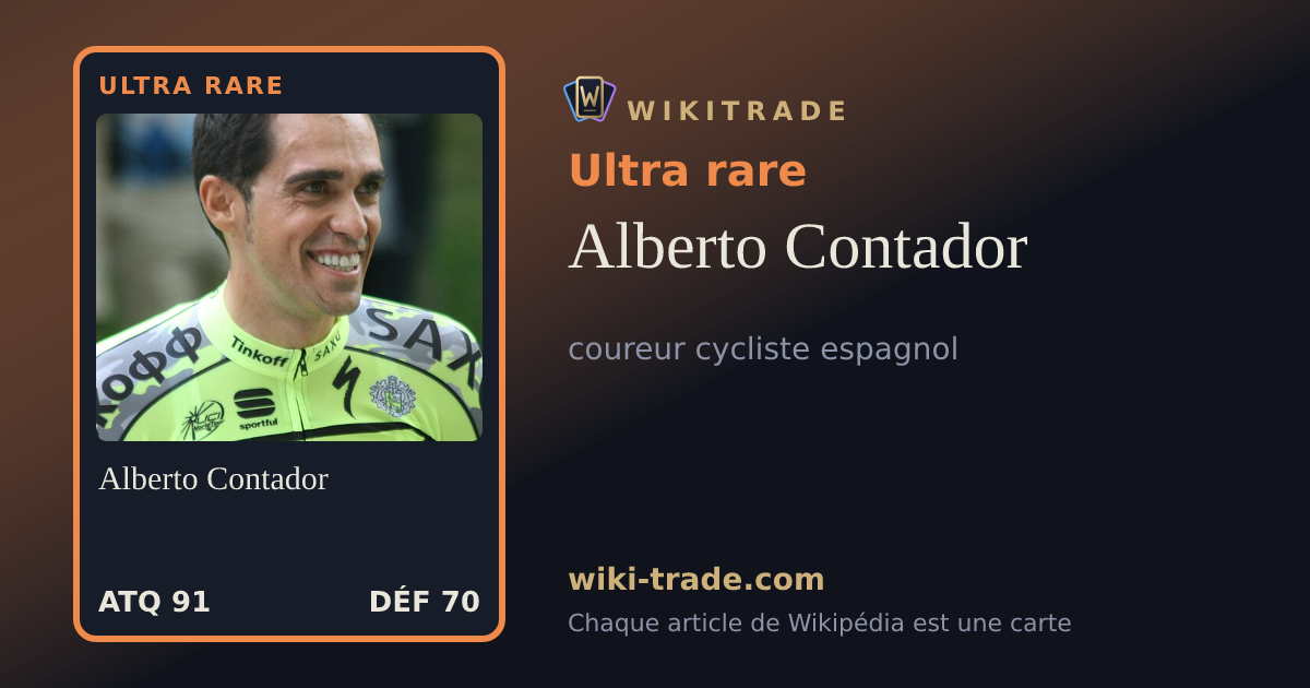 Alberto Contador — carte Ultra rare