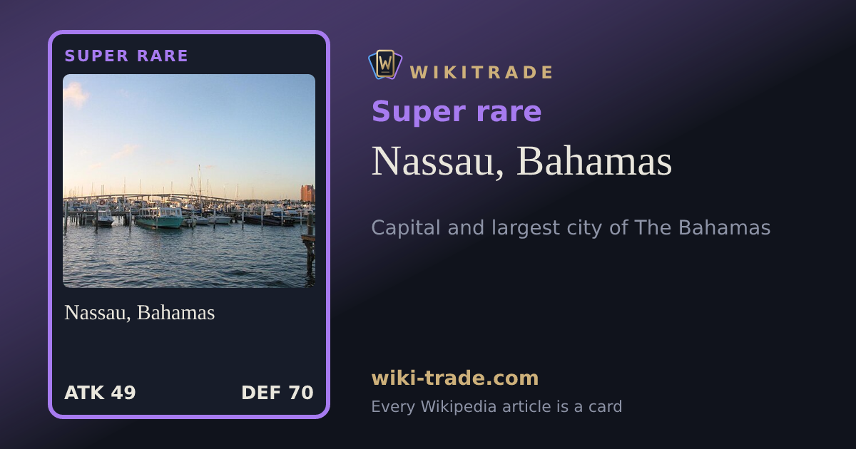 Nassau, Bahamas — Super rare card