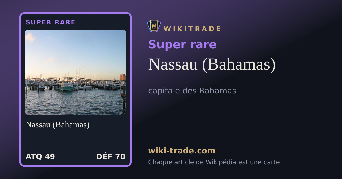 Nassau (Bahamas) — carte Super rare