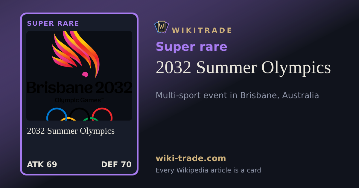 2032 Summer Olympics — Super rare card