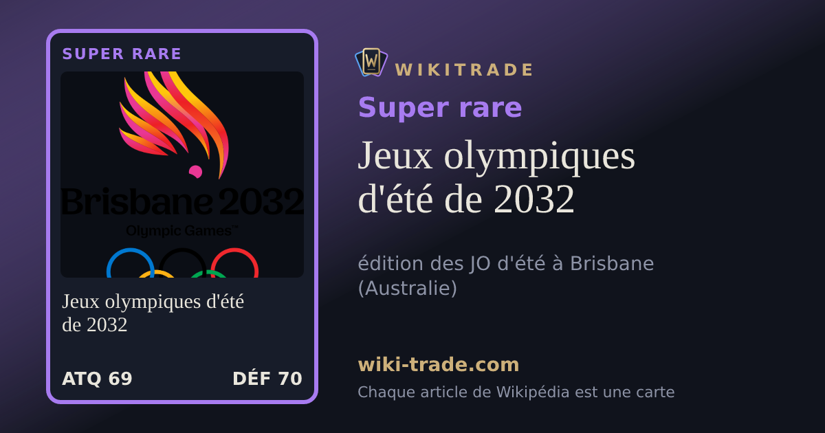 Jeux olympiques d'été de 2032 — carte Super rare