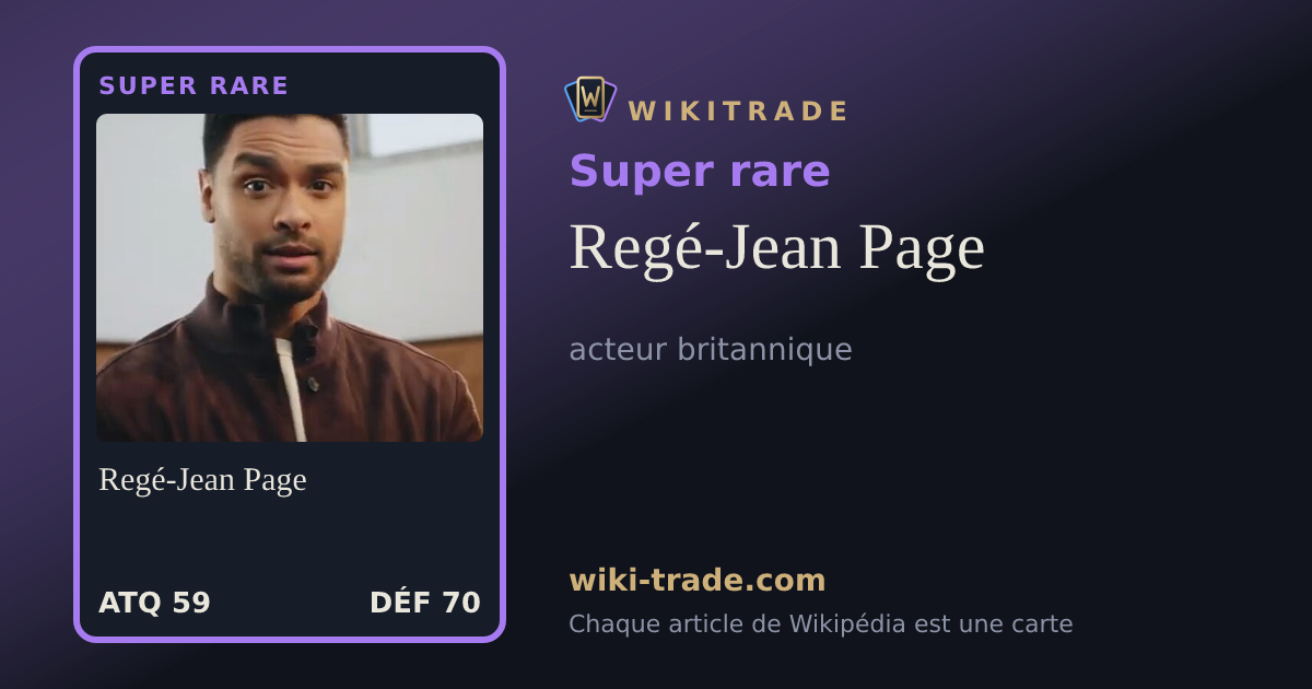 Regé-Jean Page — carte Super rare