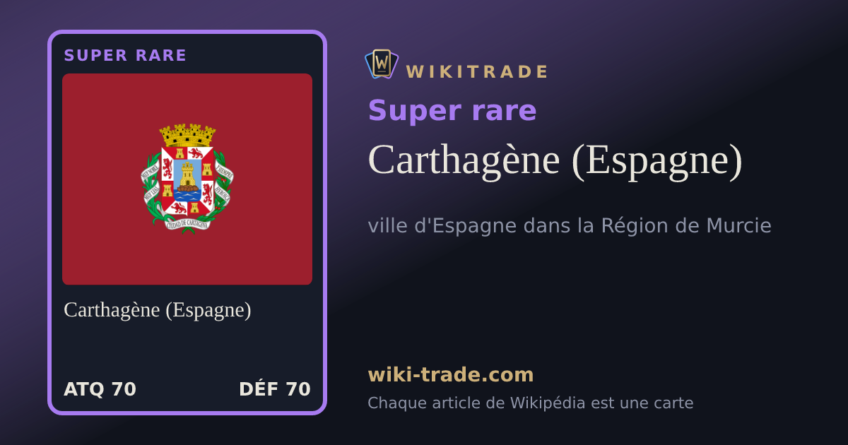 Carthagène (Espagne) — carte Super rare