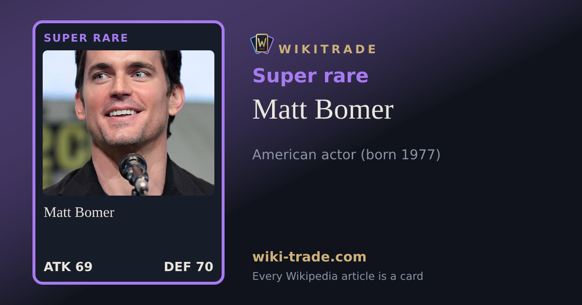 Matt Bomer — Super rare card