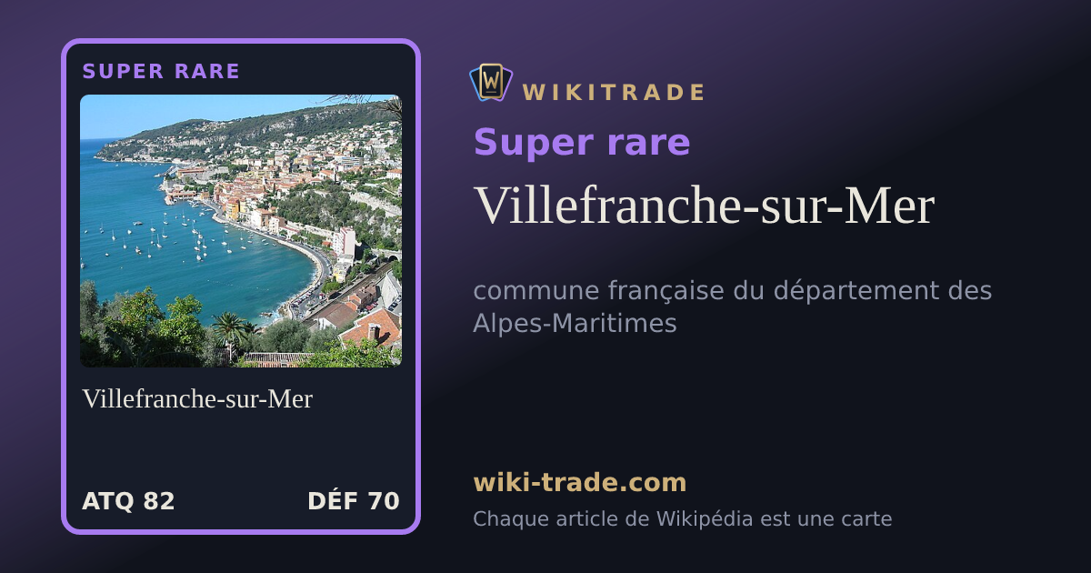 Villefranche-sur-Mer — carte Super rare