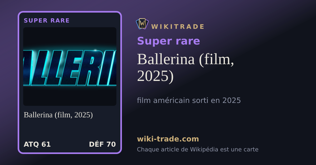 Ballerina (film, 2025) — carte Super rare