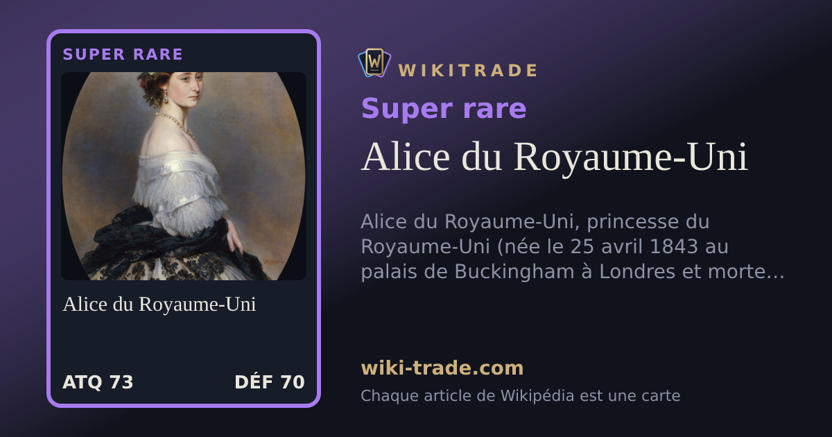 Alice du Royaume-Uni — carte Super rare