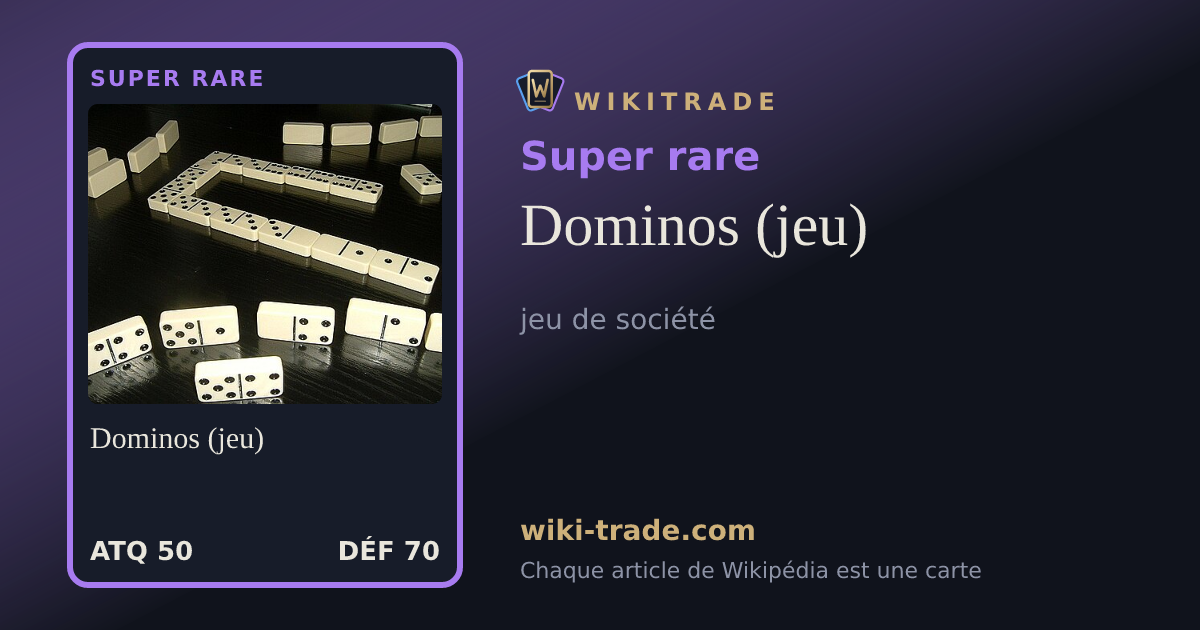 Dominos (jeu) — carte Super rare