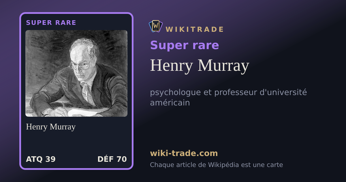 Henry Murray — carte Super rare