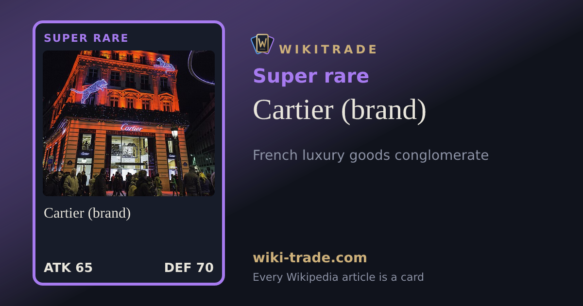 Cartier (brand) — Super rare card