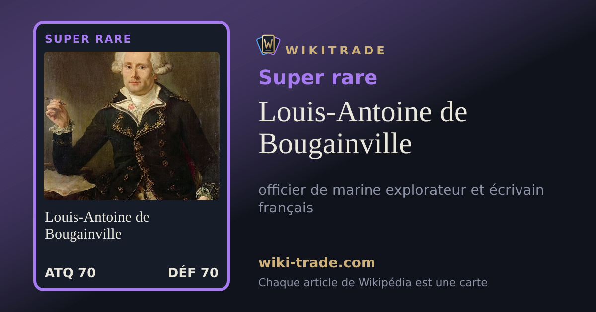Louis-Antoine de Bougainville — carte Super rare