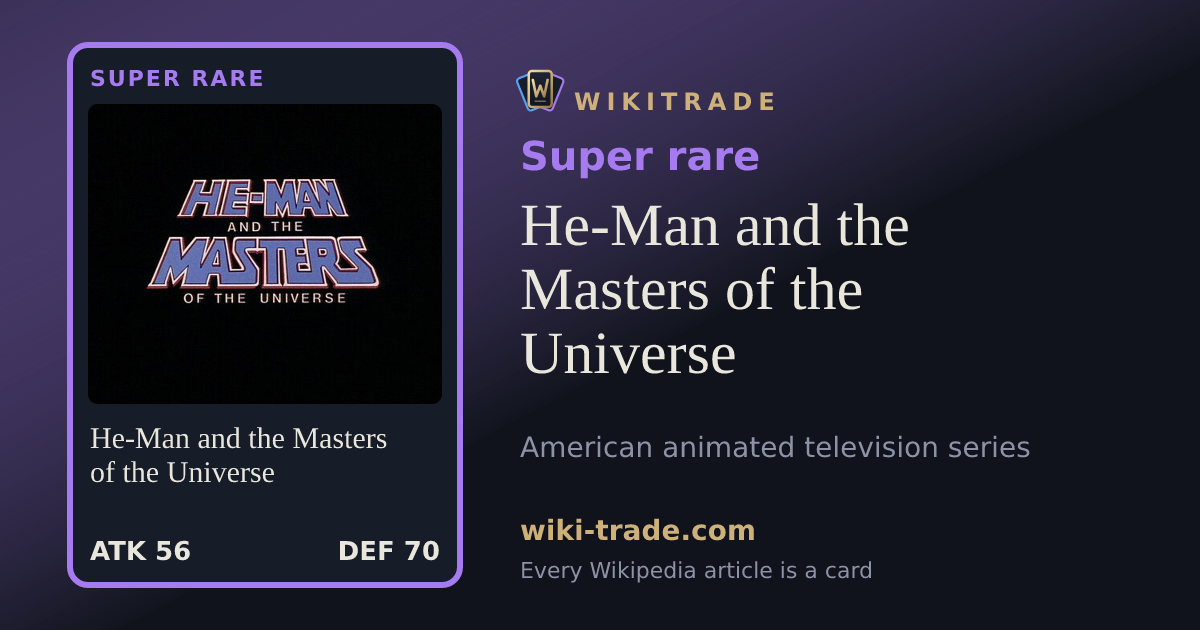 He-Man and the Masters of the Universe — Super rare card