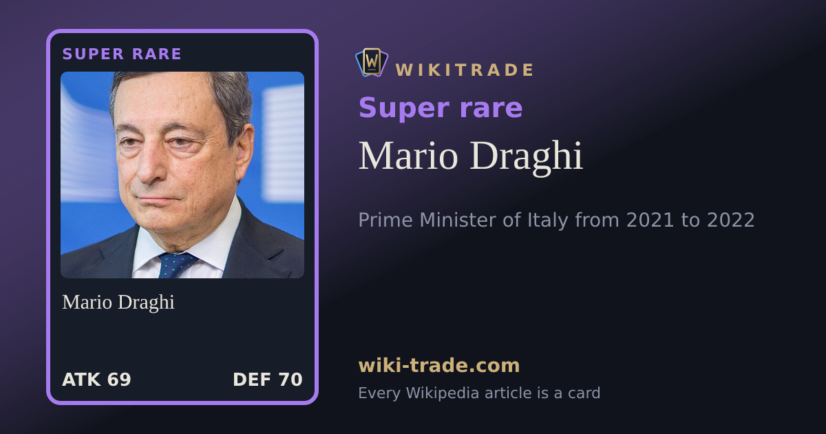 Mario Draghi — Super rare card