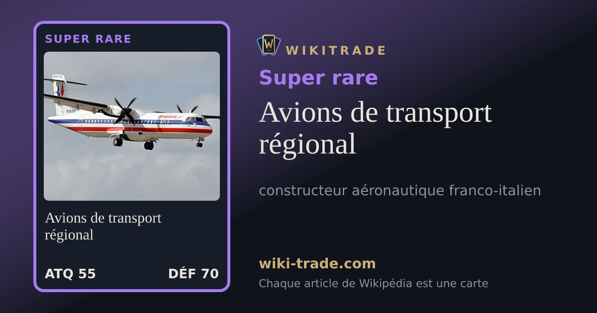 Avions de transport régional — carte Super rare
