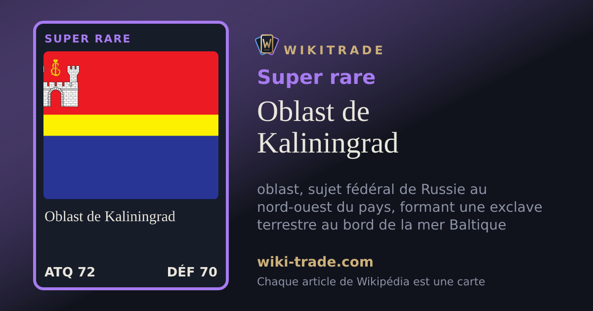 Oblast de Kaliningrad — carte Super rare