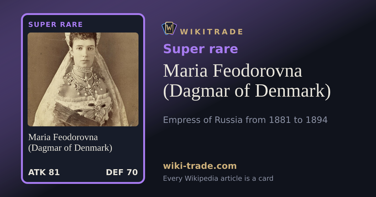 Maria Feodorovna (Dagmar of Denmark) — Super rare card